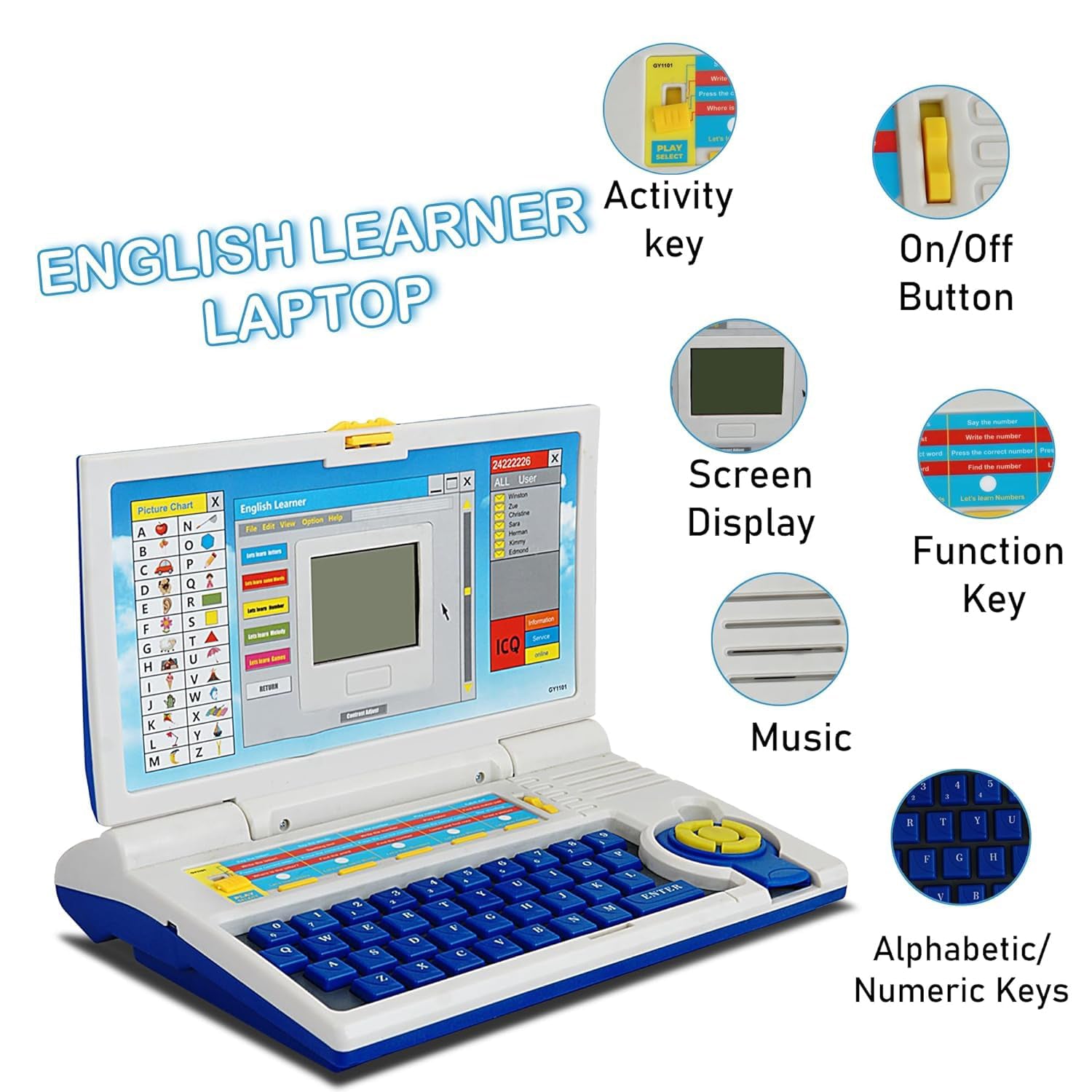 English Learner Educational Laptop Toy  20 Learning Activities English Learner Educational Laptop Toy  20 Learning Activities